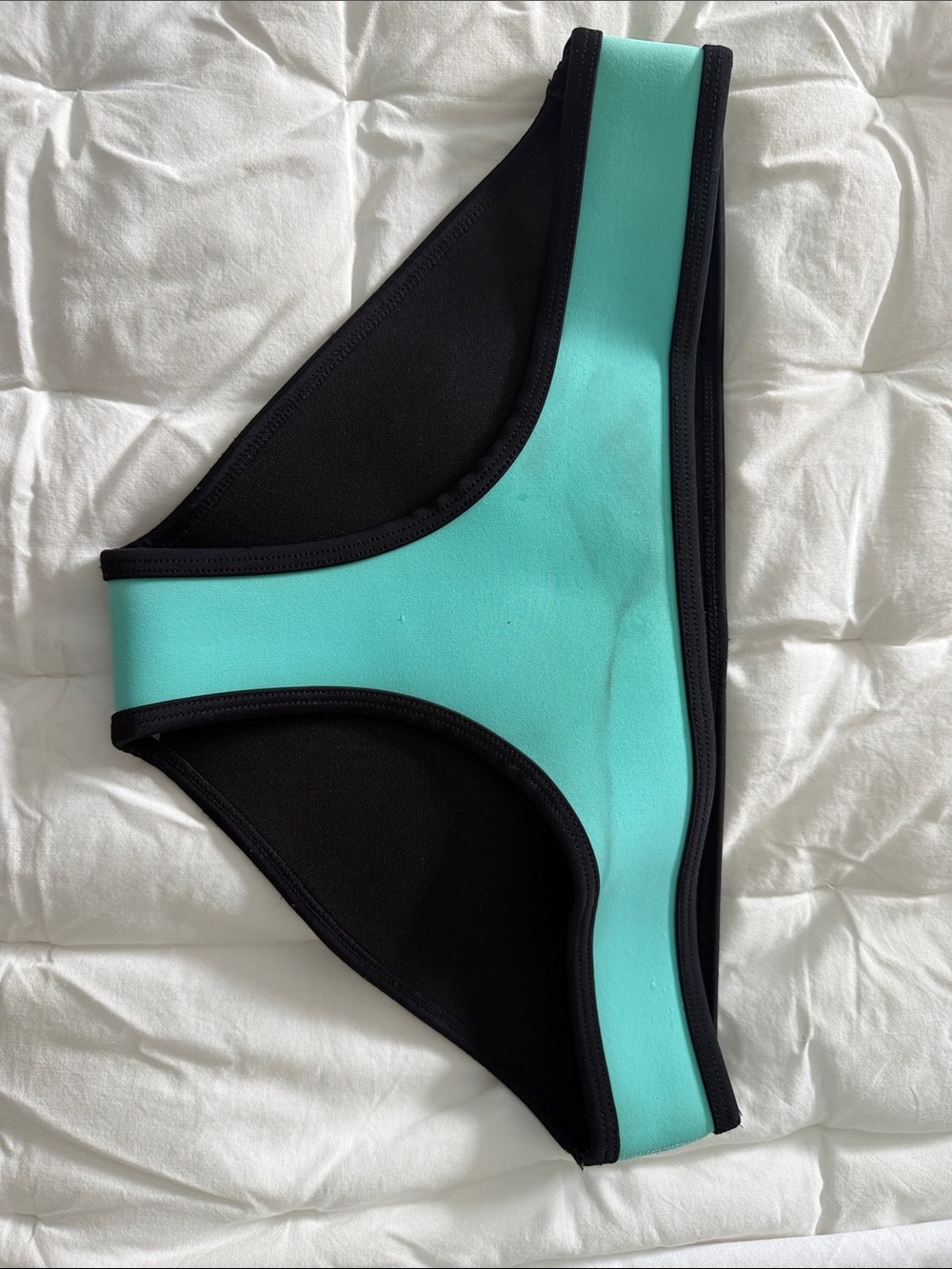 triangl swimwear Black and Aqua Colorblock Bikini Bottom
